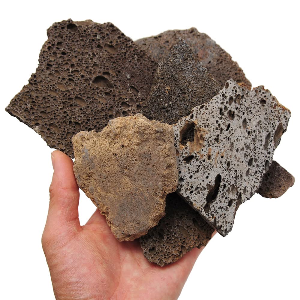 Amazon | 形状お任せ スライス溶岩石 サイズミックス 3kg